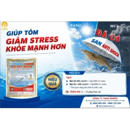 Giải pháp chống sốc, giảm stress cho tôm vào mùa mưa
