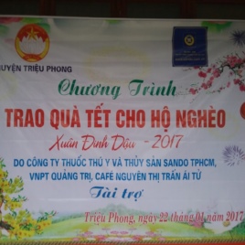 Cty SANDO trao quà ủng hộ người nghèo ăn tết Đinh Dậu 2017
