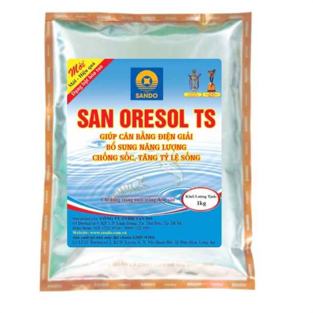 SAN ORESOL TS Shrimp - Chống sốc, giảm stress, tăng sức đề kháng