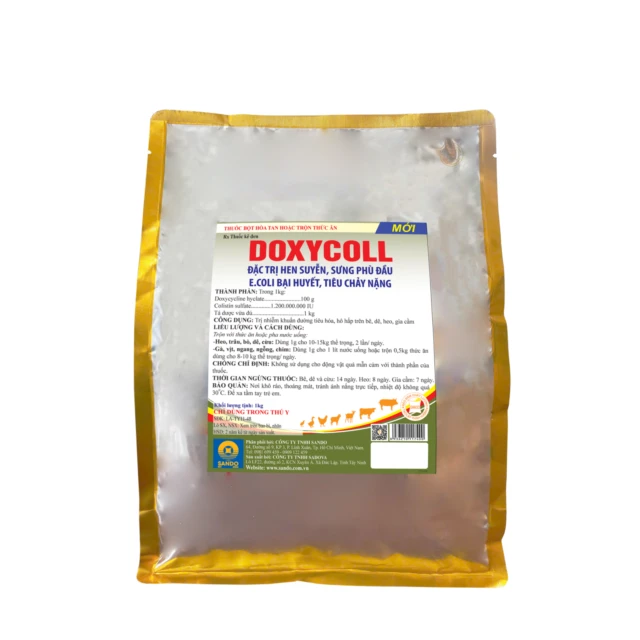 DOXYCOLL - Thuốc bột hòa tan hoặc trộn thức ăn