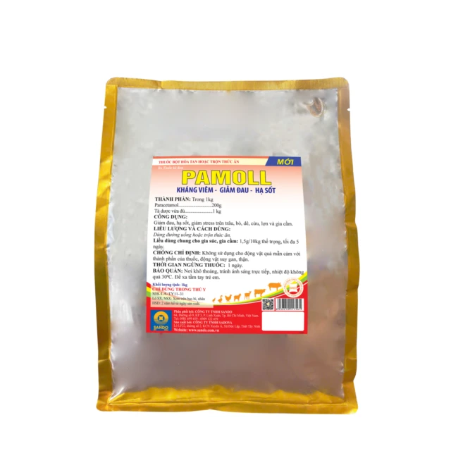 PAMOLL - Thuốc bột hòa tan hoặc trộn thức ăn