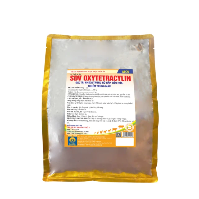 SDV OXYTETRACYLIN - Thuốc bột hòa tan hoặc trộn thức ăn