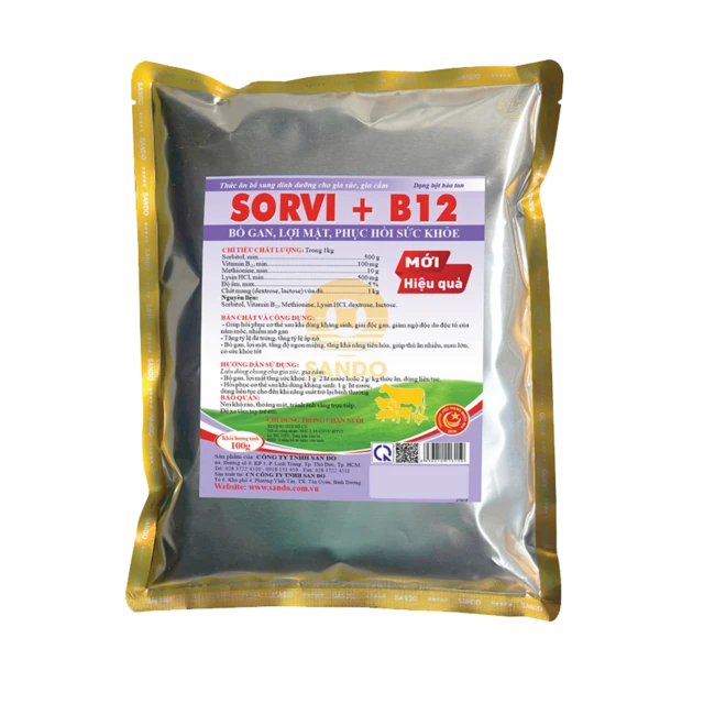 SORVI+B12 - THỨC ĂN BỔ SUNG SORBITOL, VITAMIN VÀ ACID AMIN CHO