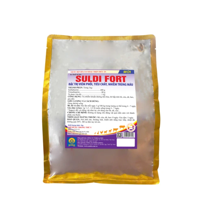 SULDI FORT - Thuốc bột hòa tan hoặc trộn thức ăn