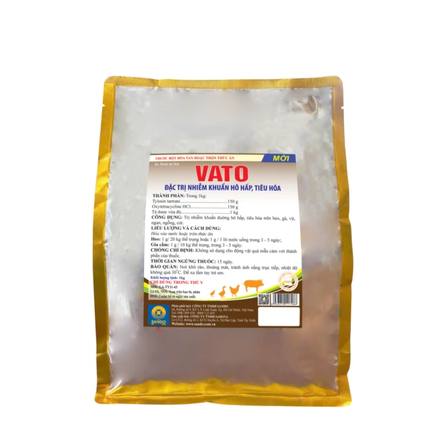 VATO - Thuốc bột hòa tan hoặc trộn thức ăn