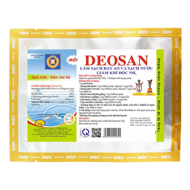 DEOSAN - Hạ khí độc NH3, NO2