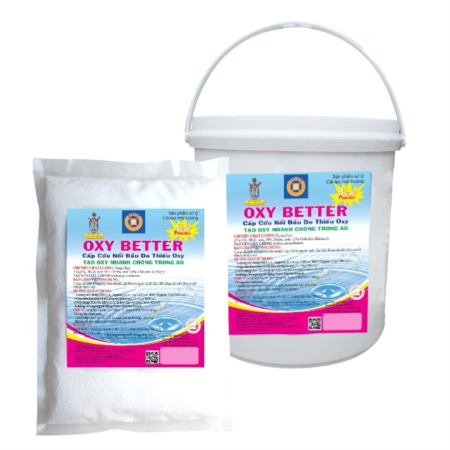 OXY BETTER (Dạng Bột) - Cấp cứu tôm nổi đầu do thiếu oxy