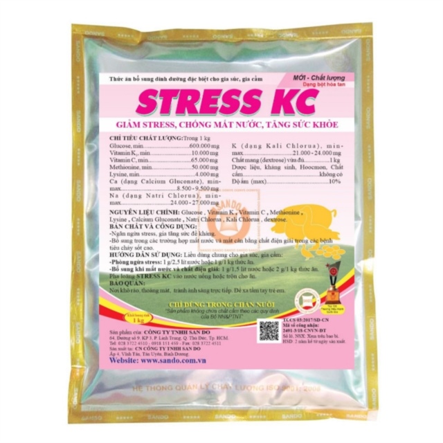 STRESS KC - Thức ăn bổ sung dinh dưỡng cho gia súc, gia cầm