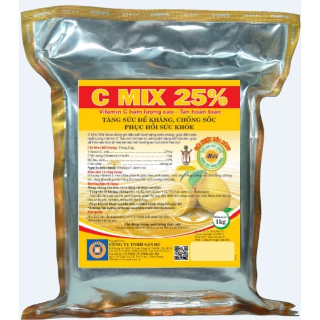 C MIX 25% - Vitamin C, tăng đề kháng, chốc sốc, giảm stress
